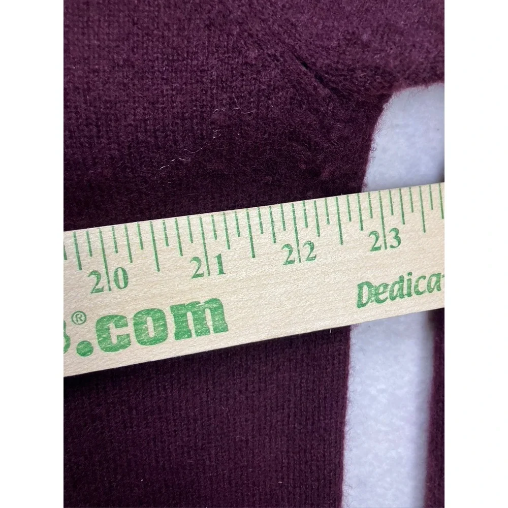Club Room Mens Burgundy 100% Cashmere 2-Ply V-Neck Sweater Size Large‎ Maroon